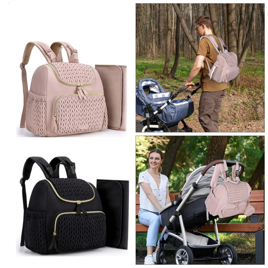 Backpack Diaper Bag - 대용량 출산 기저귀 가방 배낭 니트