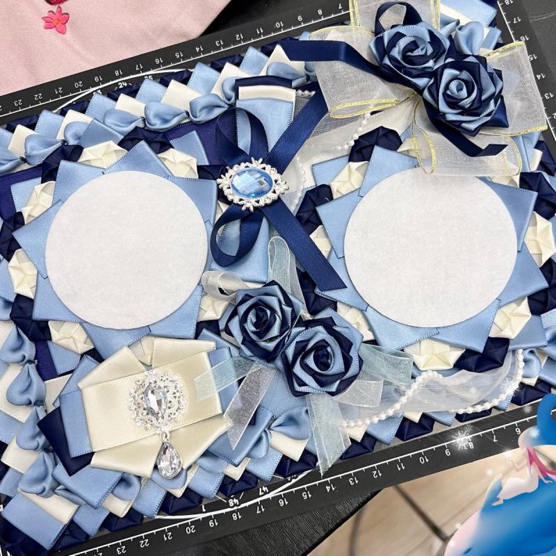 Backpack Insert Organizer - 리본 레이스 수제 꽃 장식 백팩