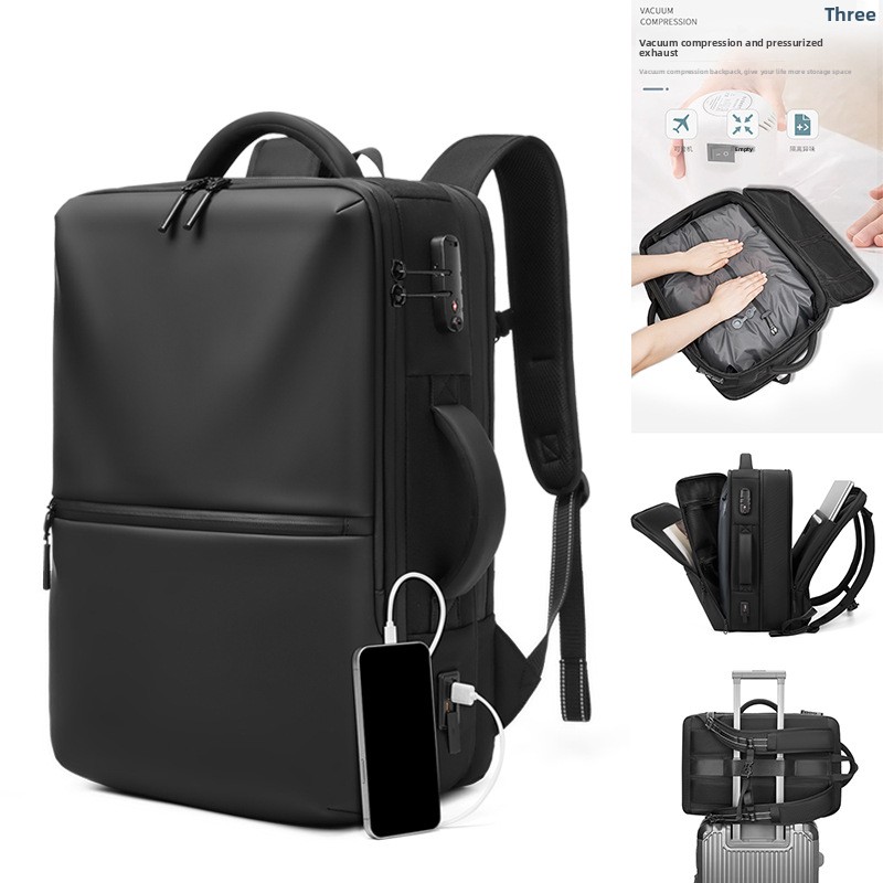 Business Backpack Brief - 다기능 남성용 진공 압축 백팩 맞춤형