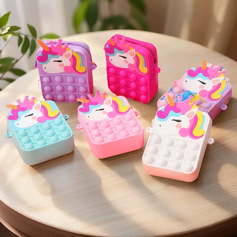 Mini Backpack Purse - 마법의 색상 변경 유니콘 동전 지갑