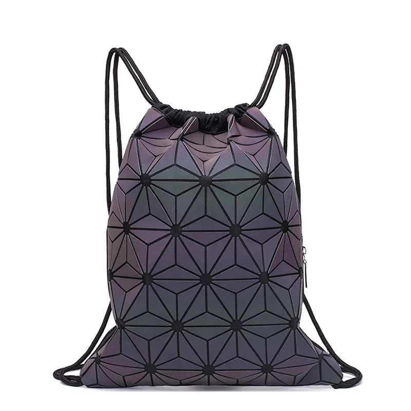Fashion Backpack Women - 여성용 드로스트링 백팩, 홀로그램 백팩, 10