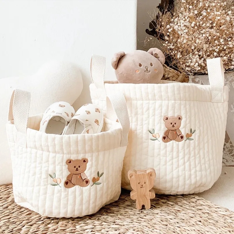 Backpack Diaper Bag - INS 귀여운 곰 자수 아기 가방,