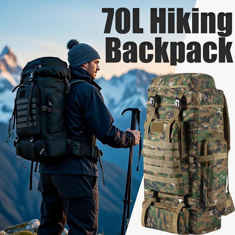 Hiking Backpack Waterproof - 70L 전문 하이킹 배낭 대용량 인체공학적