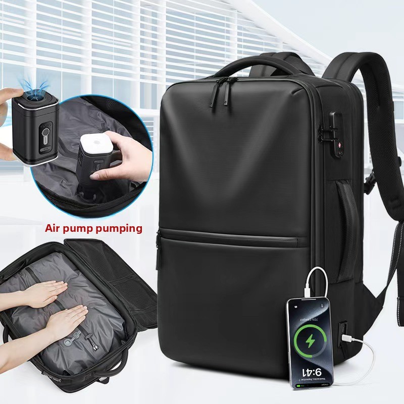 Business Backpack Brief - 방수 확장형 남성용 여행 백팩 비즈니스