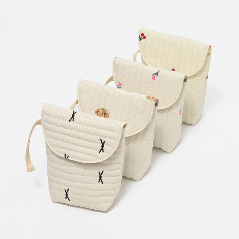 Backpack Diaper Bag - 자수 코튼 아기 기저귀 가방 세탁