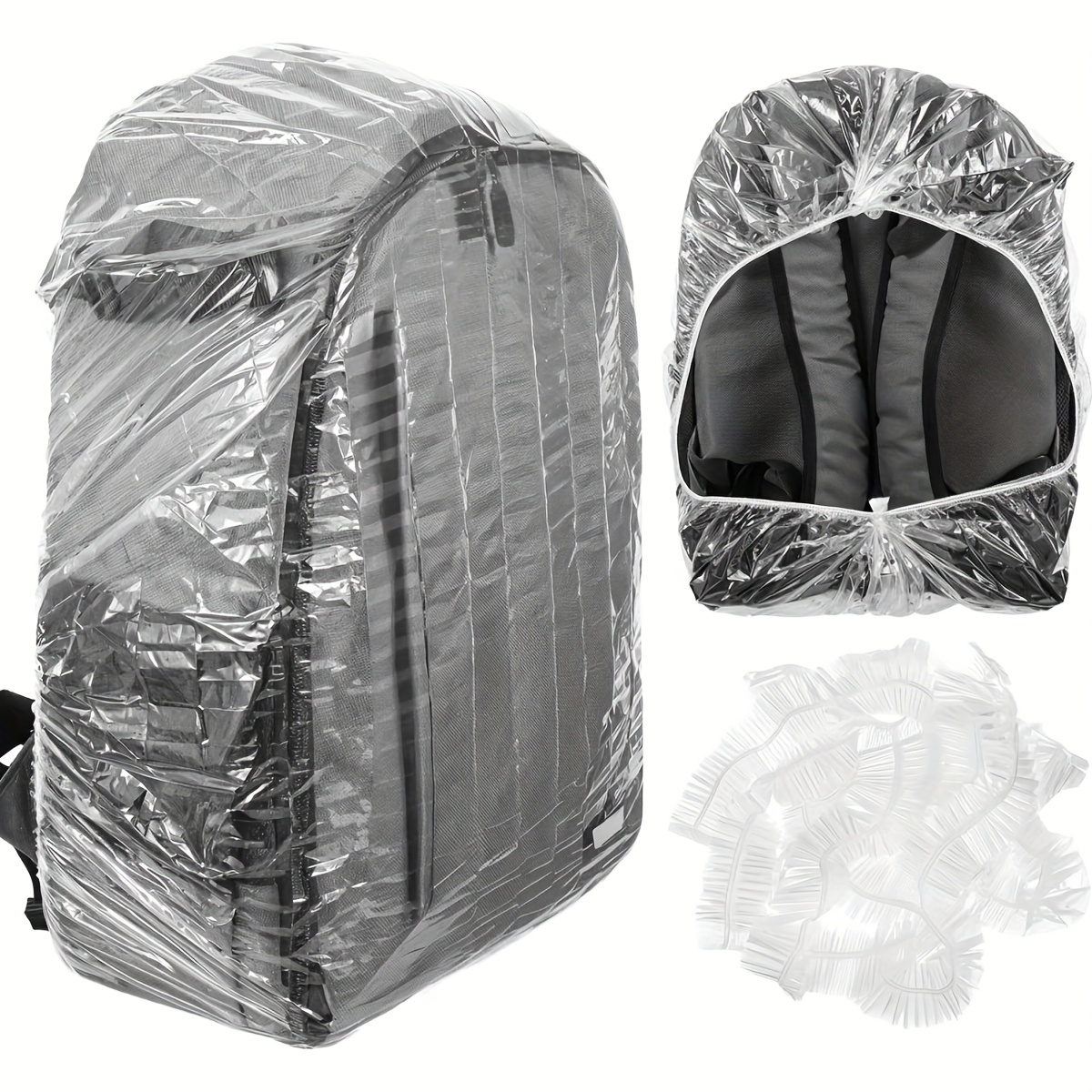 Rain Cover Backpack - 10Pcs 탄성 일회용 배낭 레인 커버