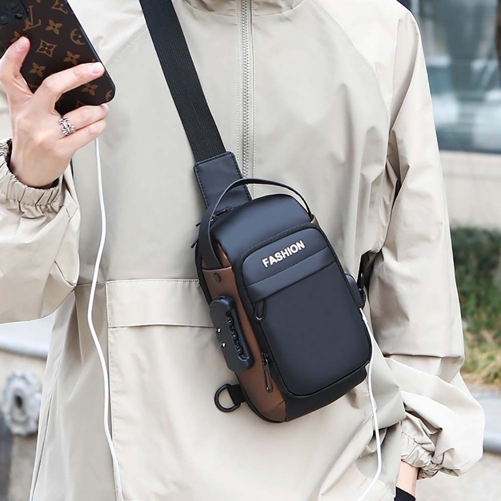 남성용 크로스바디 슬링 백팩, USB 충전 포트 및 도 - Sling Backpack Shoulder 리뷰 및 가격