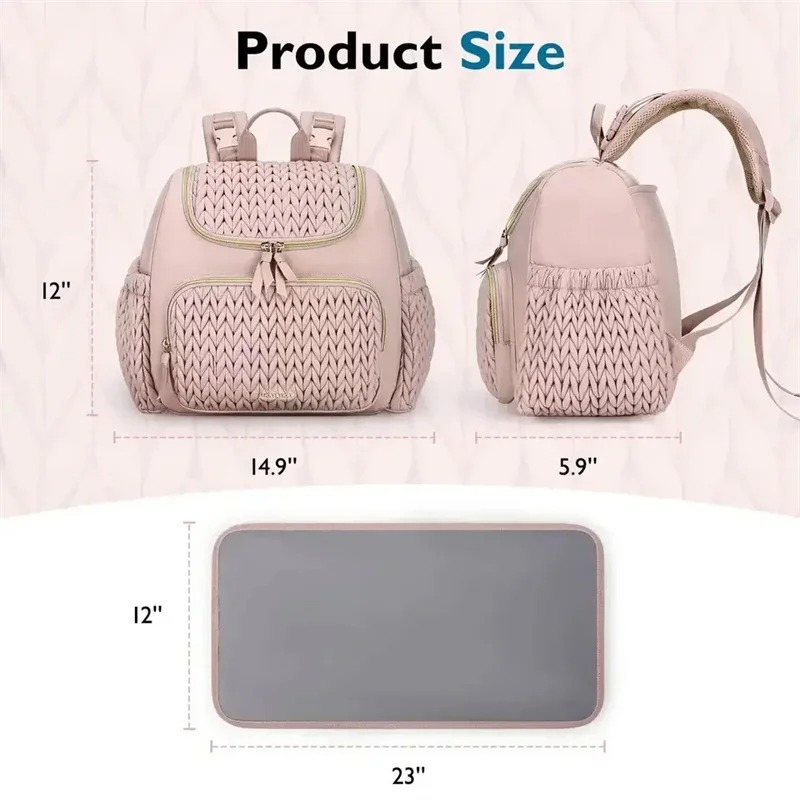 대용량 출산 기저귀 가방 배낭 니트 패턴 아기 기저귀  - Backpack Diaper Bag 리뷰 및 가격