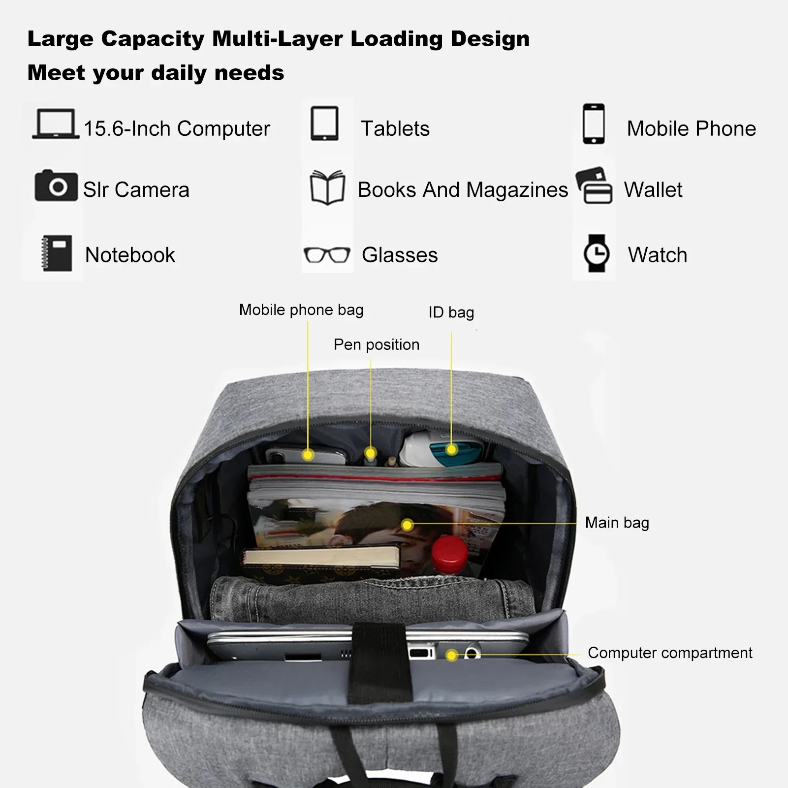 USB 포트가 있는 17인치 노트북 가방용 노트북 배낭 - Fashion Backpack Women 리뷰 및 가격