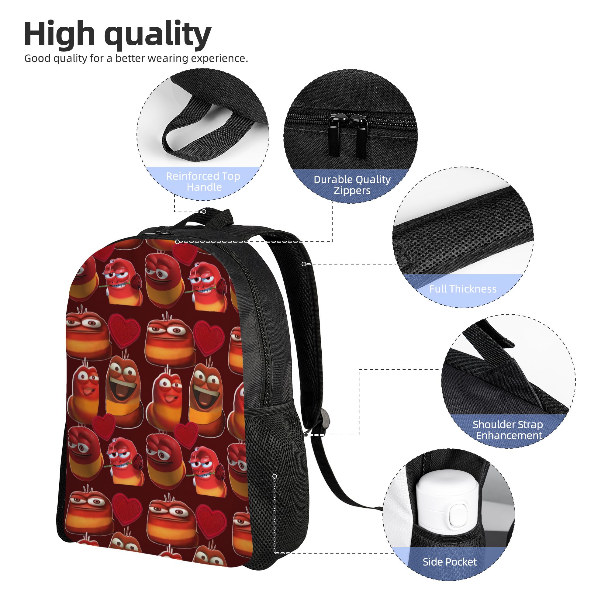 Larva Yellow Larva Red 배낭 스포츠  - School Backpack Teen 리뷰 및 가격