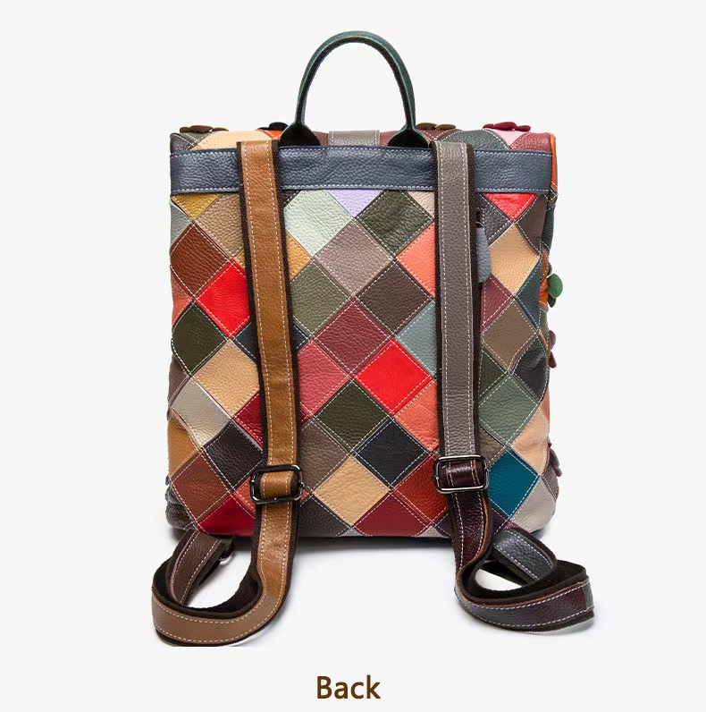 빈티지 여성 정품 가죽 백팩 꽃무늬 리얼 소가죽 숄더백 - Fashion Backpack Women 리뷰 및 가격