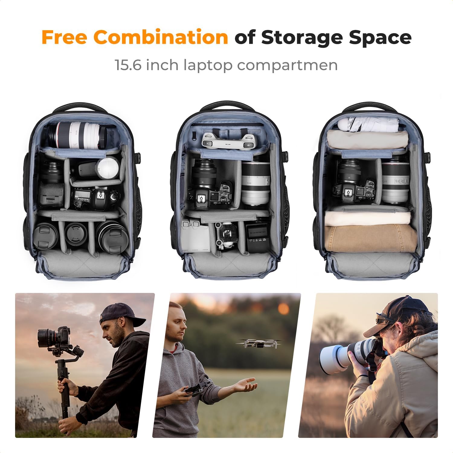 K&F CONCEPT 카메라 백팩, 25L 대용량 사진 - Laptop Backpack 15.6 리뷰 및 가격