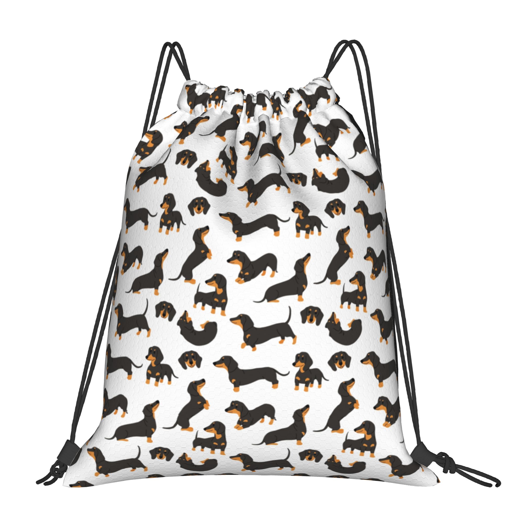 맞춤형 닥스훈트 소시지 개 패턴 드로스트링 배낭 가방  - Drawstring Gym Bag 리뷰 및 가격