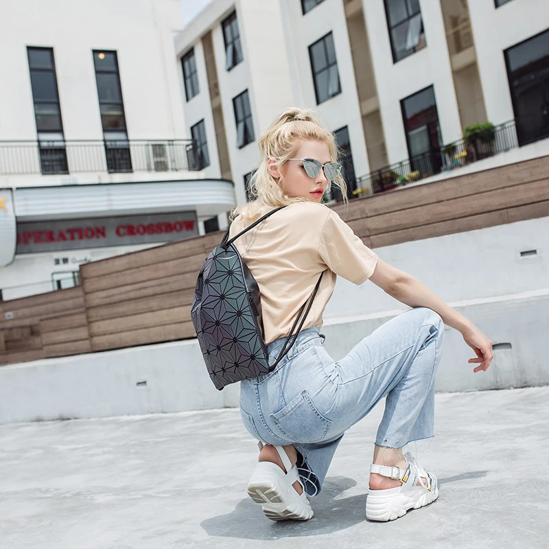 여성용 드로스트링 백팩, 홀로그램 백팩, 10 대 소녀 - Fashion Backpack Women 리뷰 및 가격