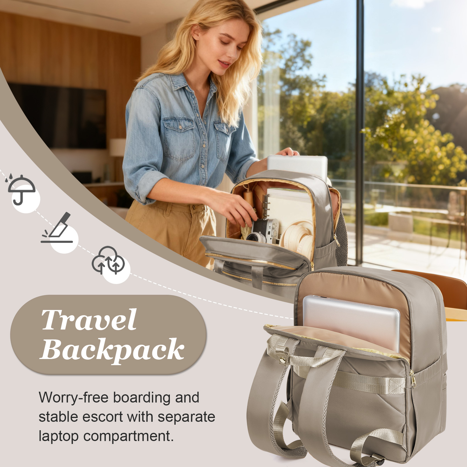 라이언에어 40x30x20 여성용 여행 배낭, 교사용  - Fashion Backpack Women 리뷰 및 가격