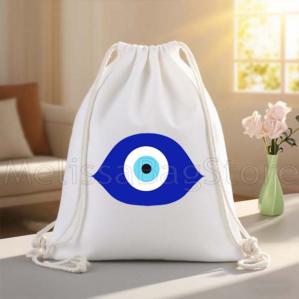 나자르 행운의 크레타 그리스 마티 블루 이블 아이 캔버 - Drawstring Gym Bag 리뷰 및 가격