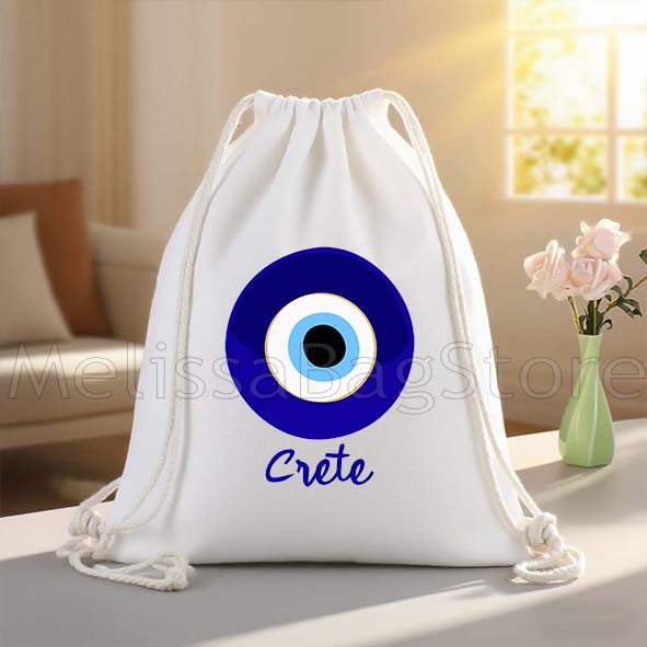나자르 행운의 크레타 그리스 마티 블루 이블 아이 캔버 - Drawstring Gym Bag 리뷰 및 가격