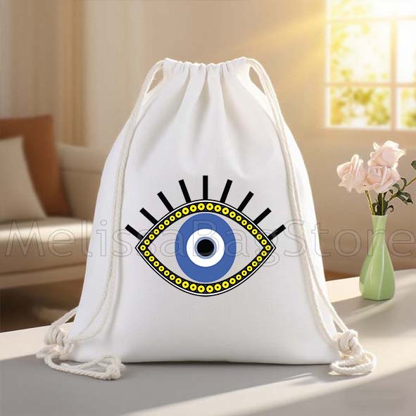 나자르 행운의 크레타 그리스 마티 블루 이블 아이 캔버 - Drawstring Gym Bag 리뷰 및 가격