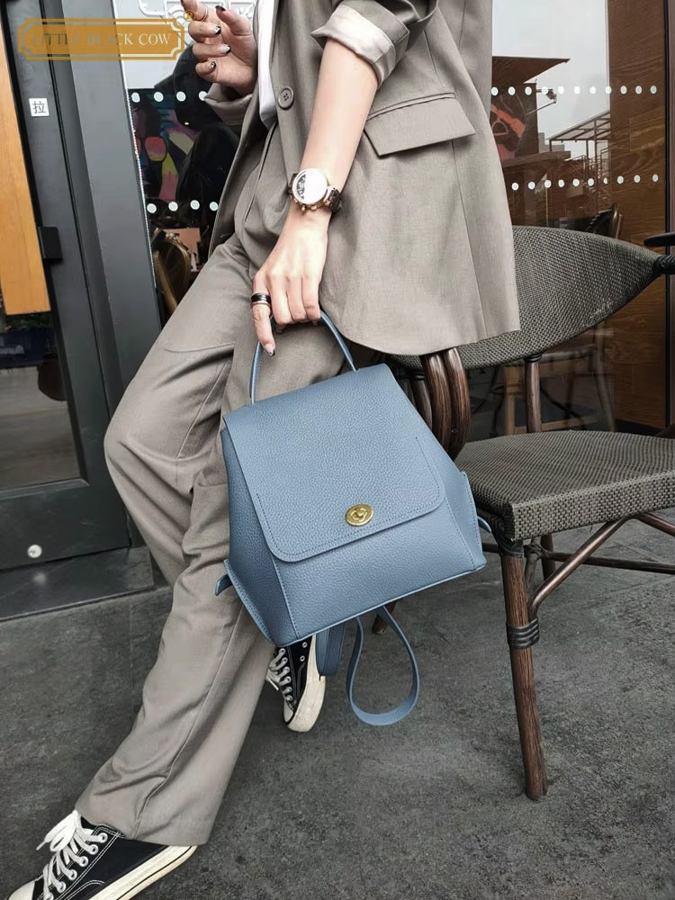 정품 가죽 배낭, 여성 캐주얼 패션, 빈티지 버클 플랩 - Leather Backpack Vintage 리뷰 및 가격