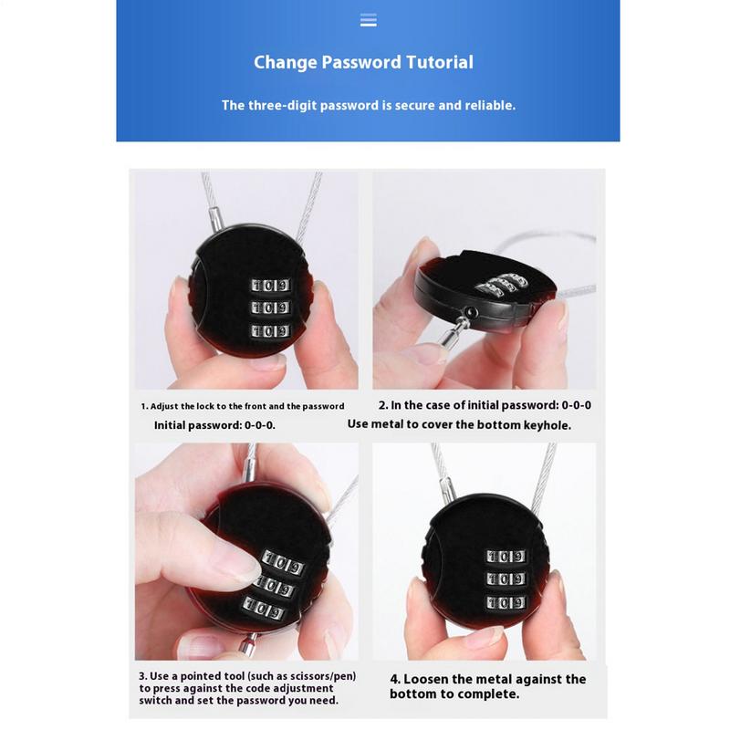 둥근 모양 수하물 콤보 잠금 장치 3 자리 조합 여행  - Backpack Lock Combo 리뷰 및 가격