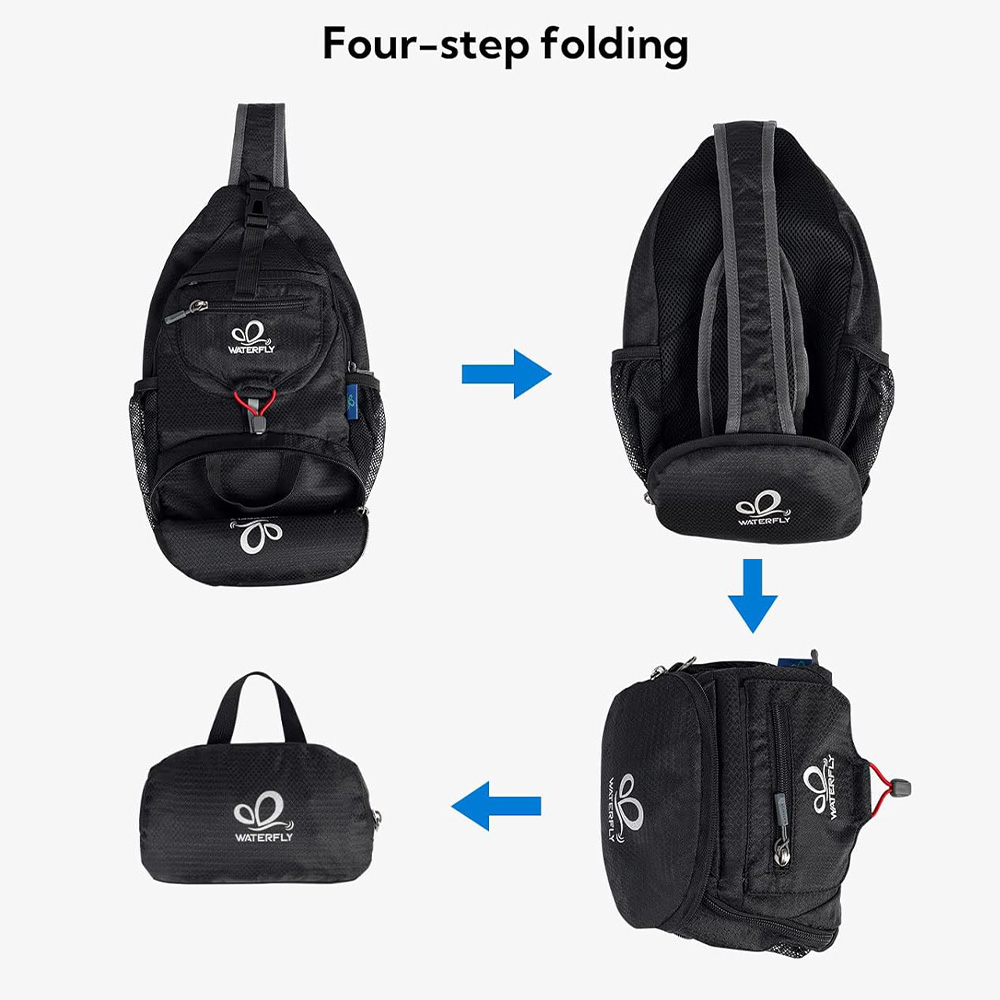 WATERFLY 체스트 백, 숄더 소형 크로스바디 백, - Sling Backpack Shoulder 리뷰 및 가격