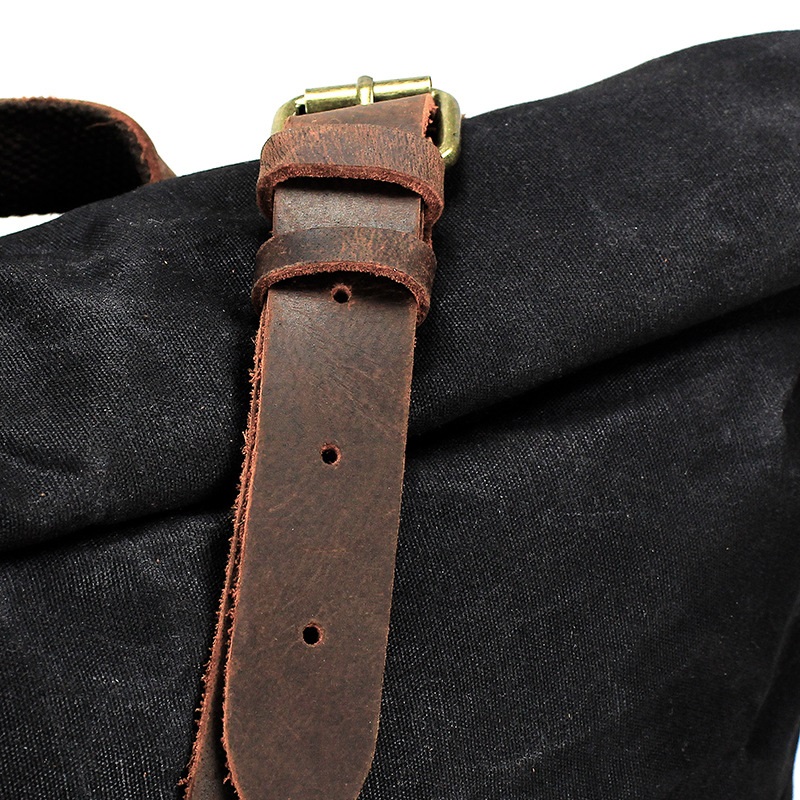남자를위한 레트로 캔버스 가죽 배낭 방수 배낭 대용량  - Leather Backpack Vintage 리뷰 및 가격